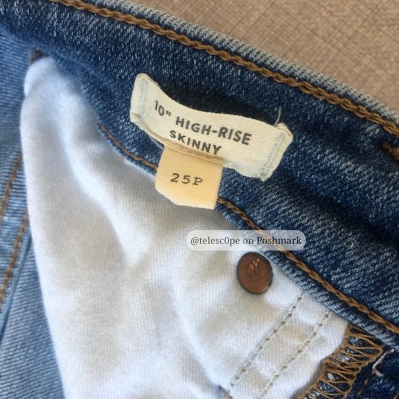 SOLD Madewell 10" Petite High-Rise Skinny Jeans in Dewitt Wash - Picture 5 of 8